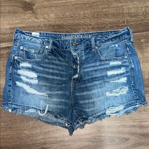 American Eagle Outfitters Distressed Blue Jean Shorts